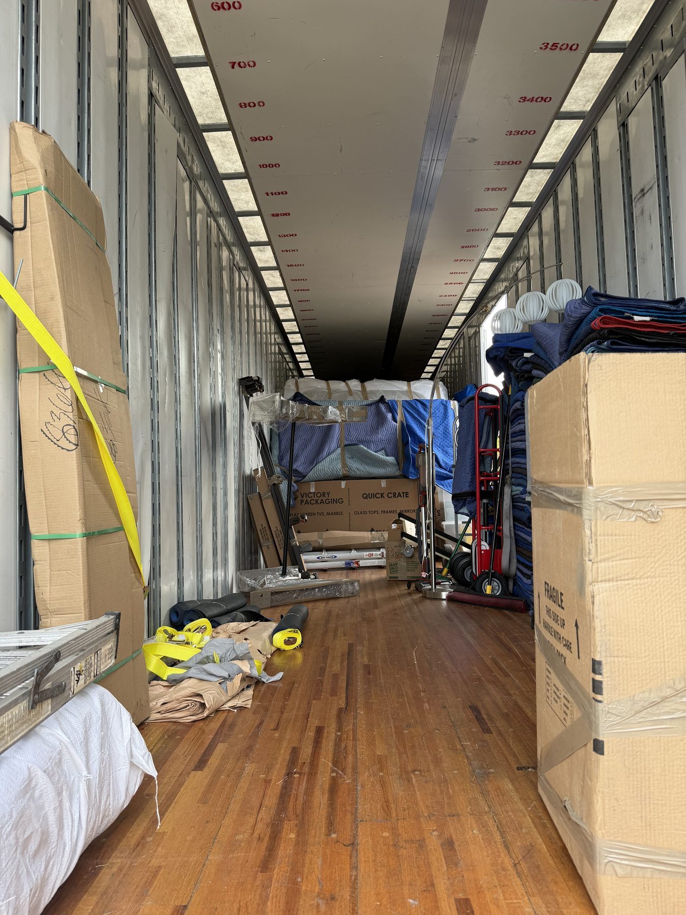 Tailwind Movers truck loaded and organized for a move